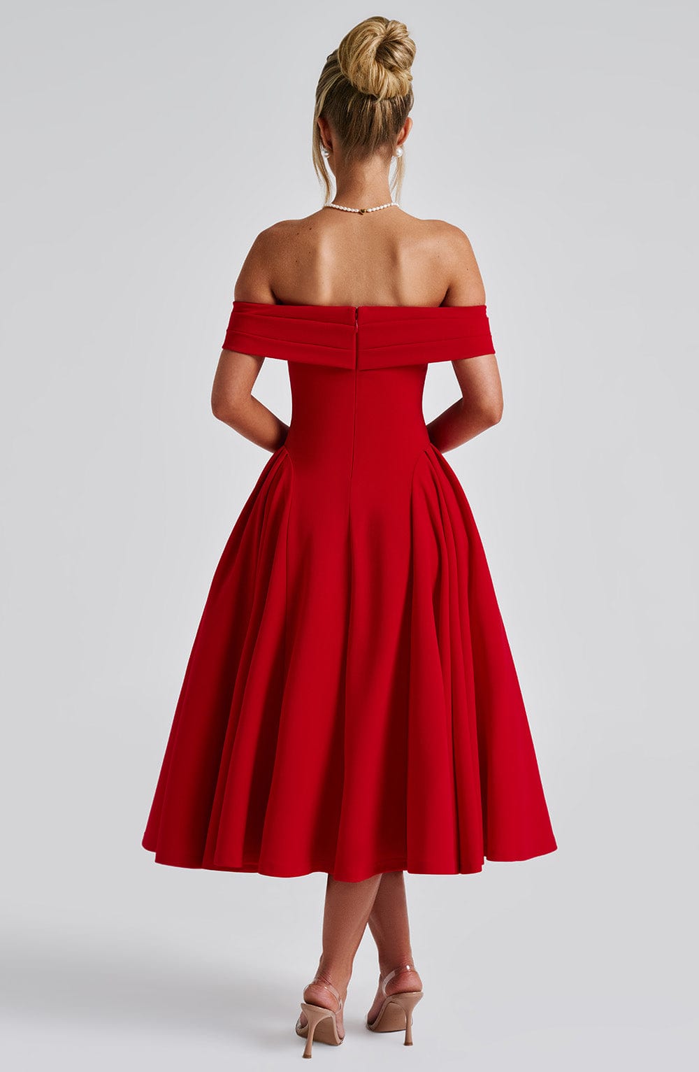 Miranda Midi Dress Red