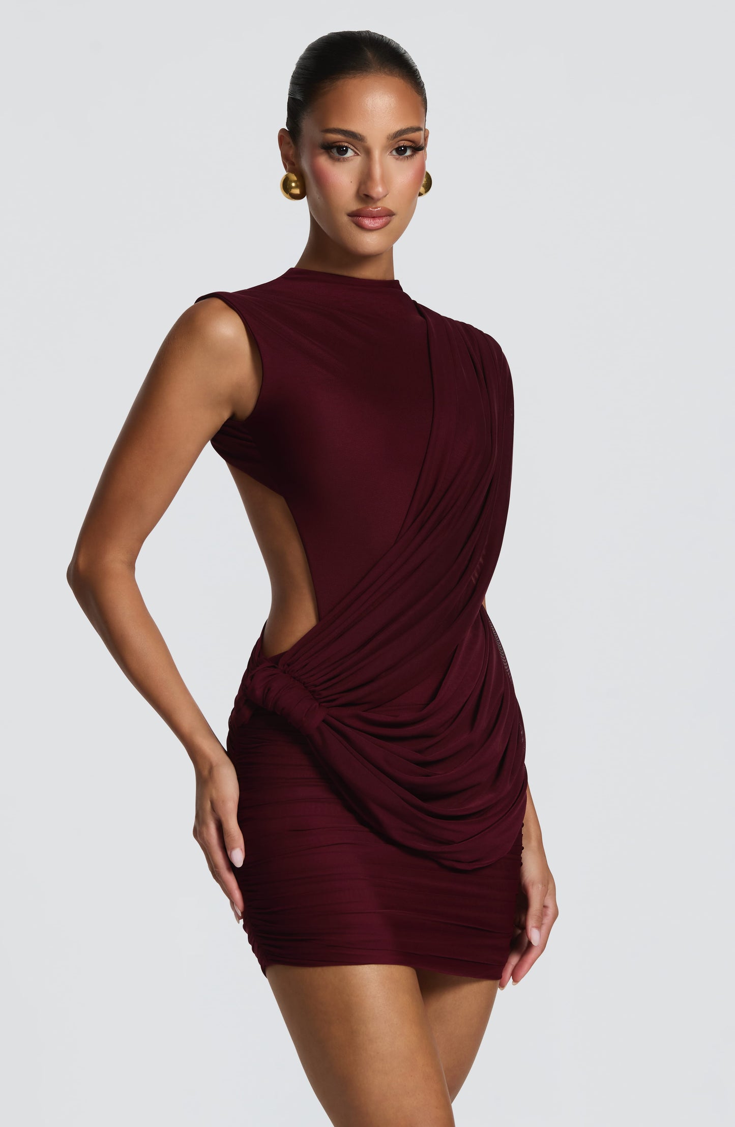 Mireya Mini Dress Cherry Lacquer