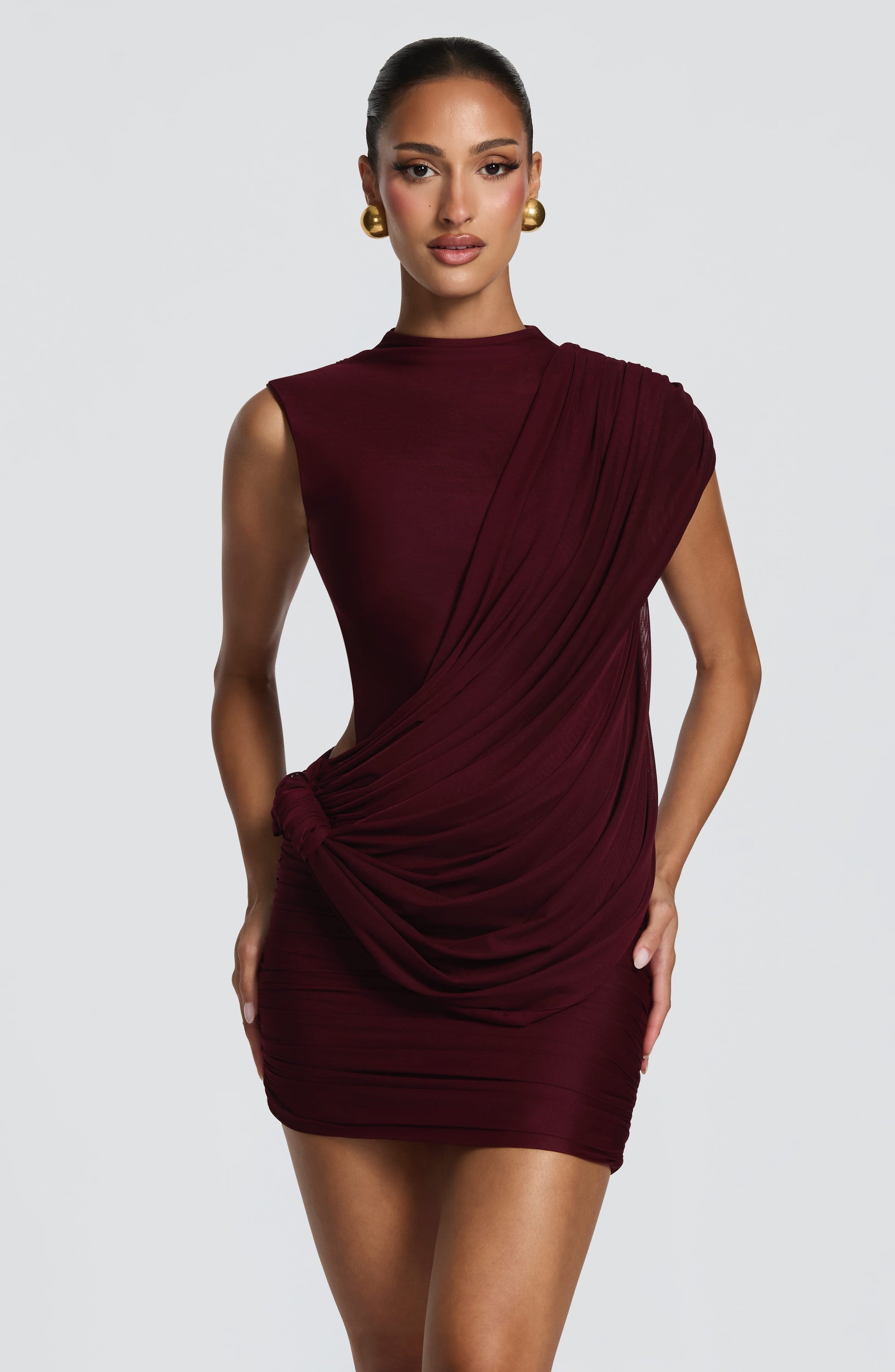 Mireya Mini Dress Cherry Lacquer