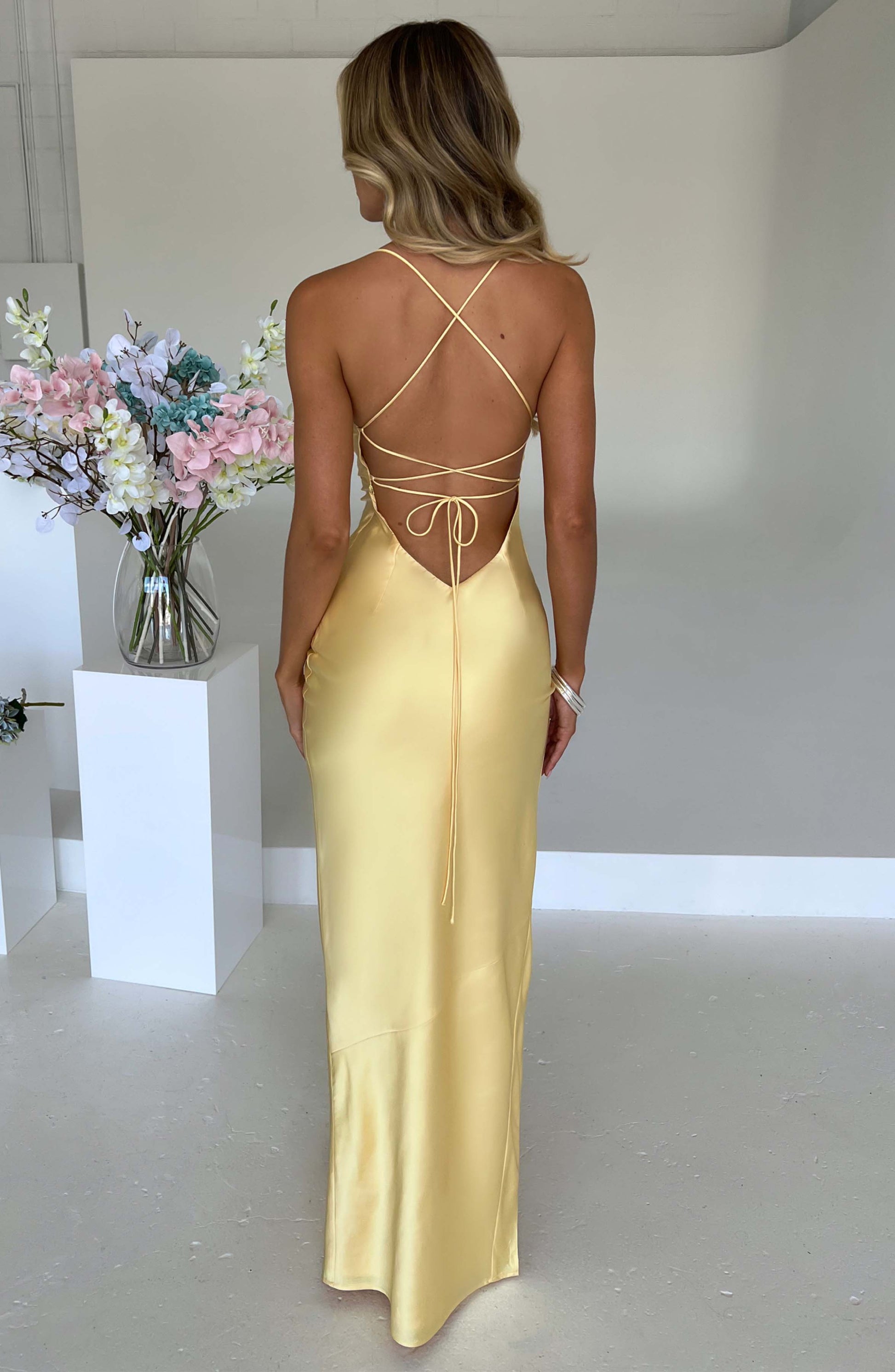Misha Maxi Dress Lemon