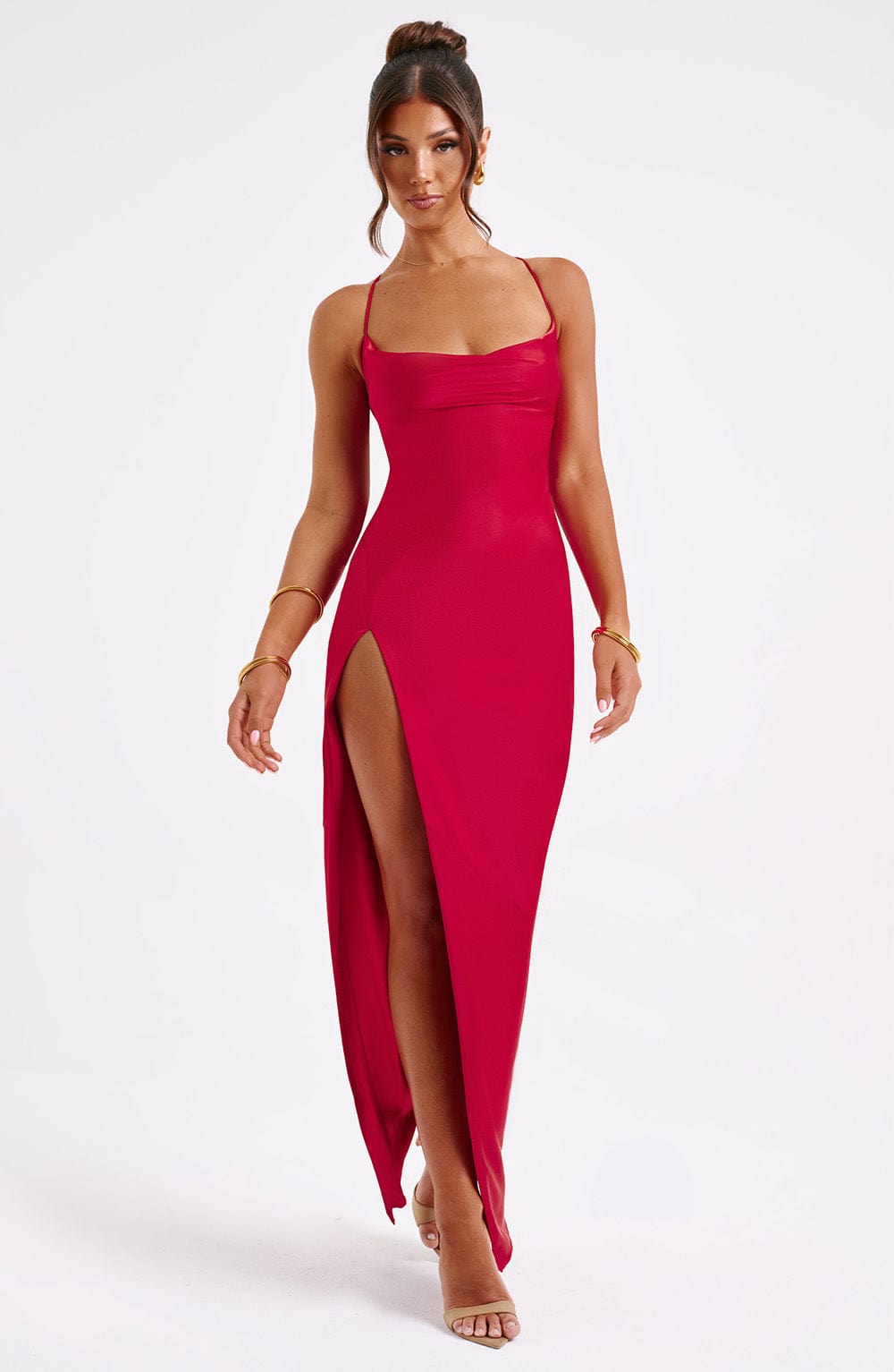 Misha Maxi Dress Red