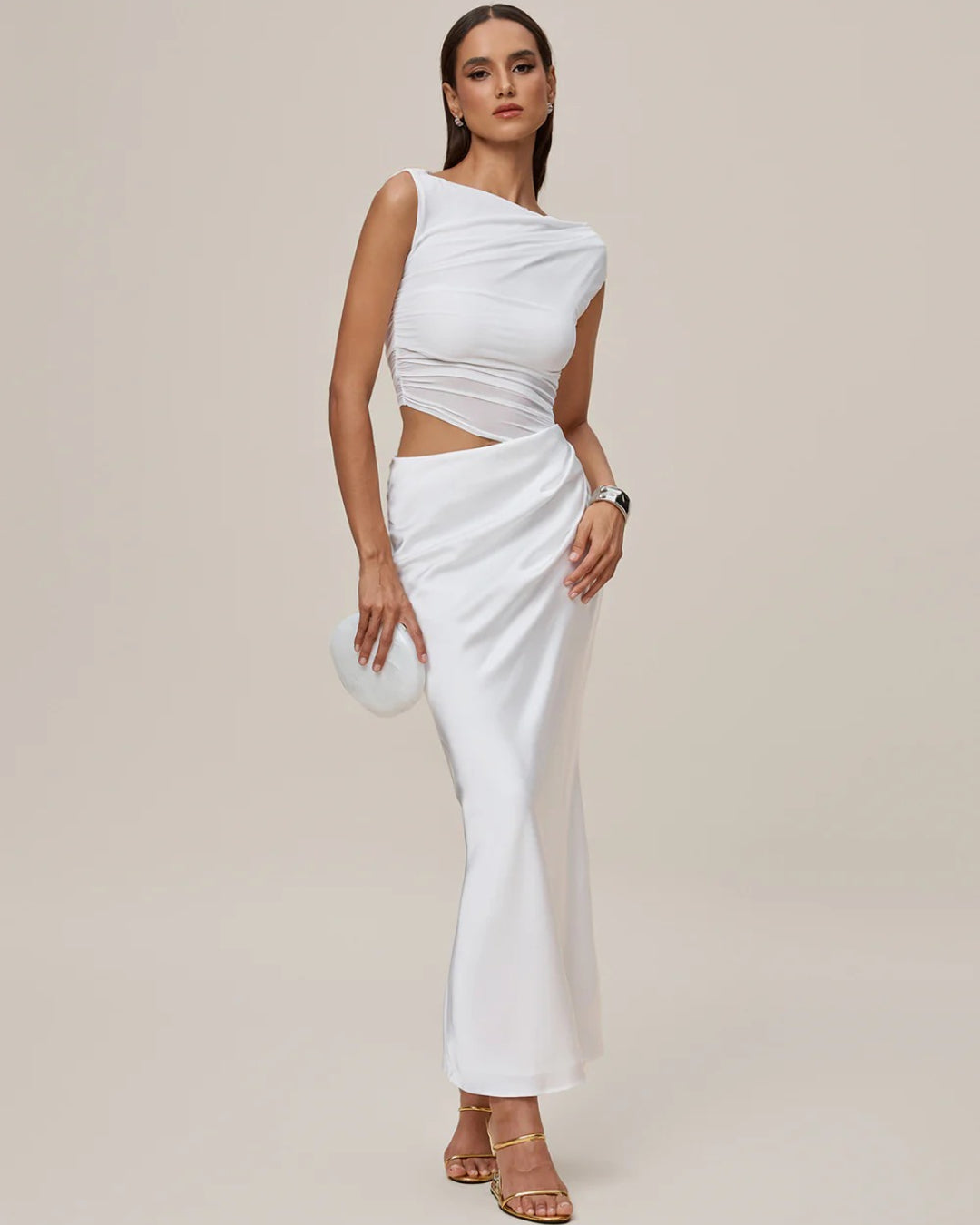 Monica Maxi Dress White