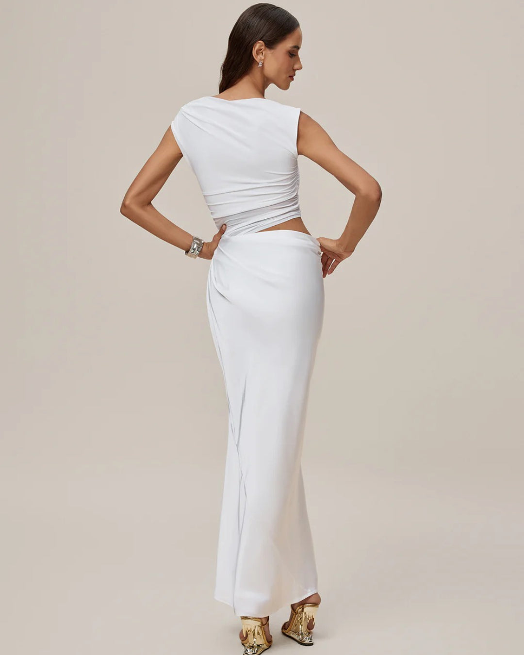 Monica Maxi Dress White