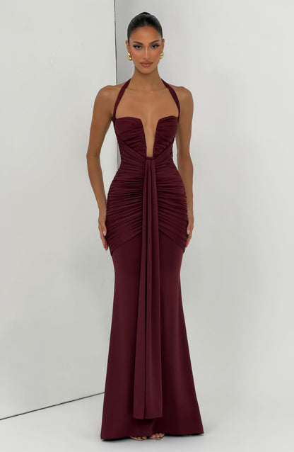 Morrigan Maxi Dress Cherry Lacquer