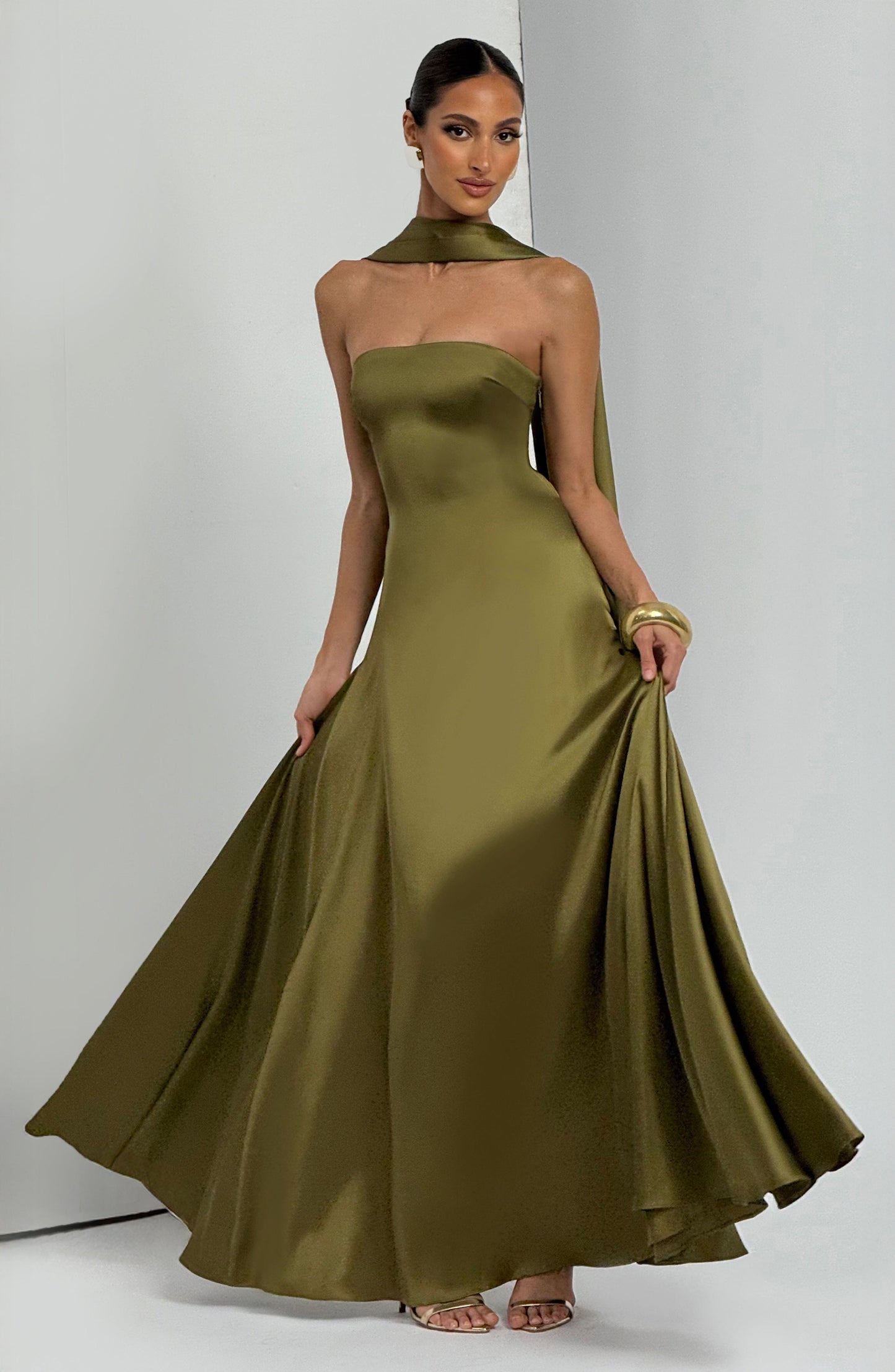 Morven Maxi Dress Deep Olive