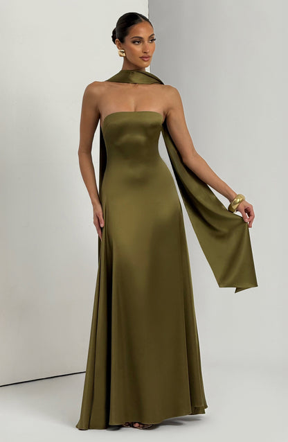 Morven Maxi Dress Deep Olive