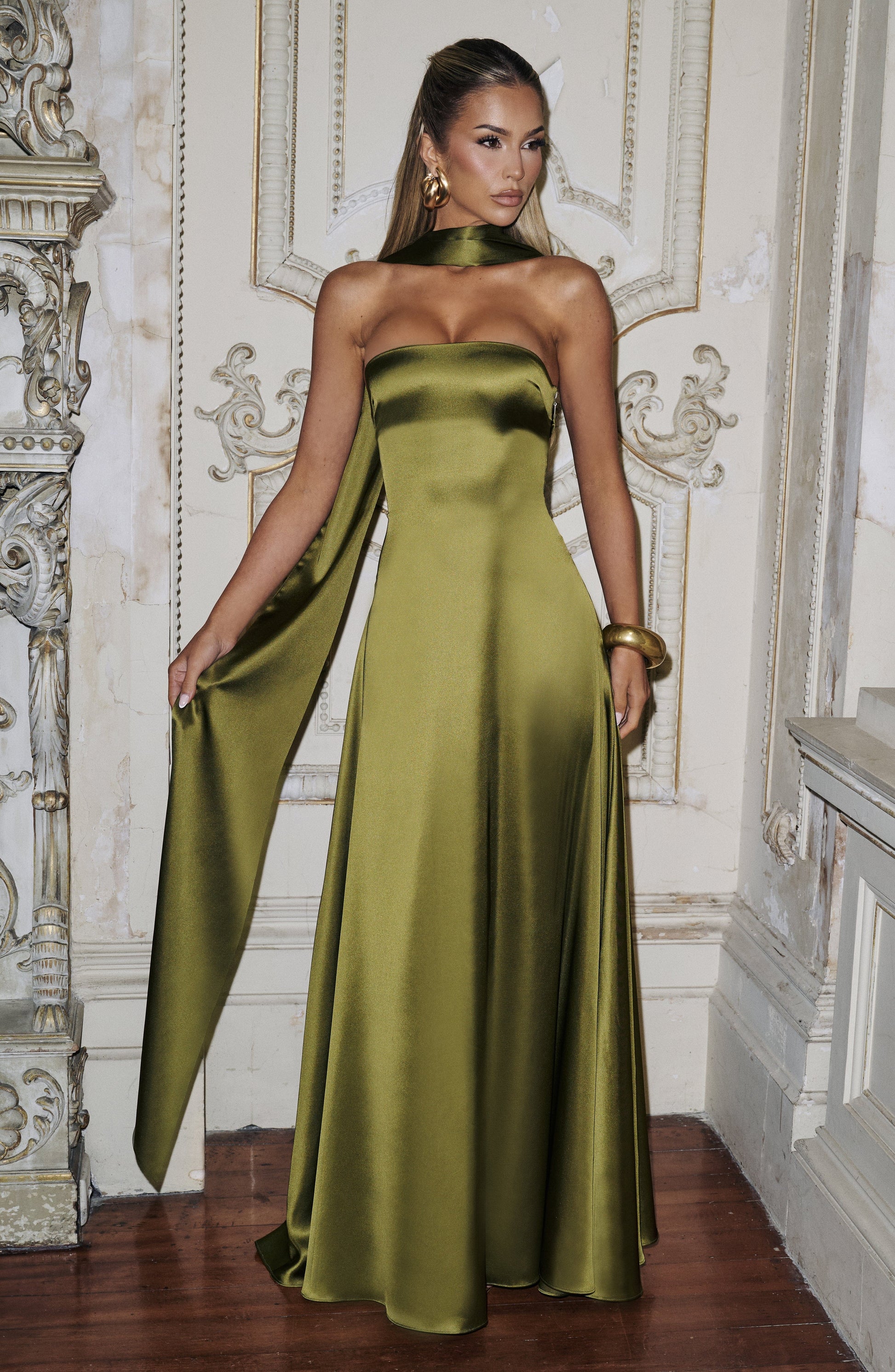 Morven Maxi Dress Deep Olive
