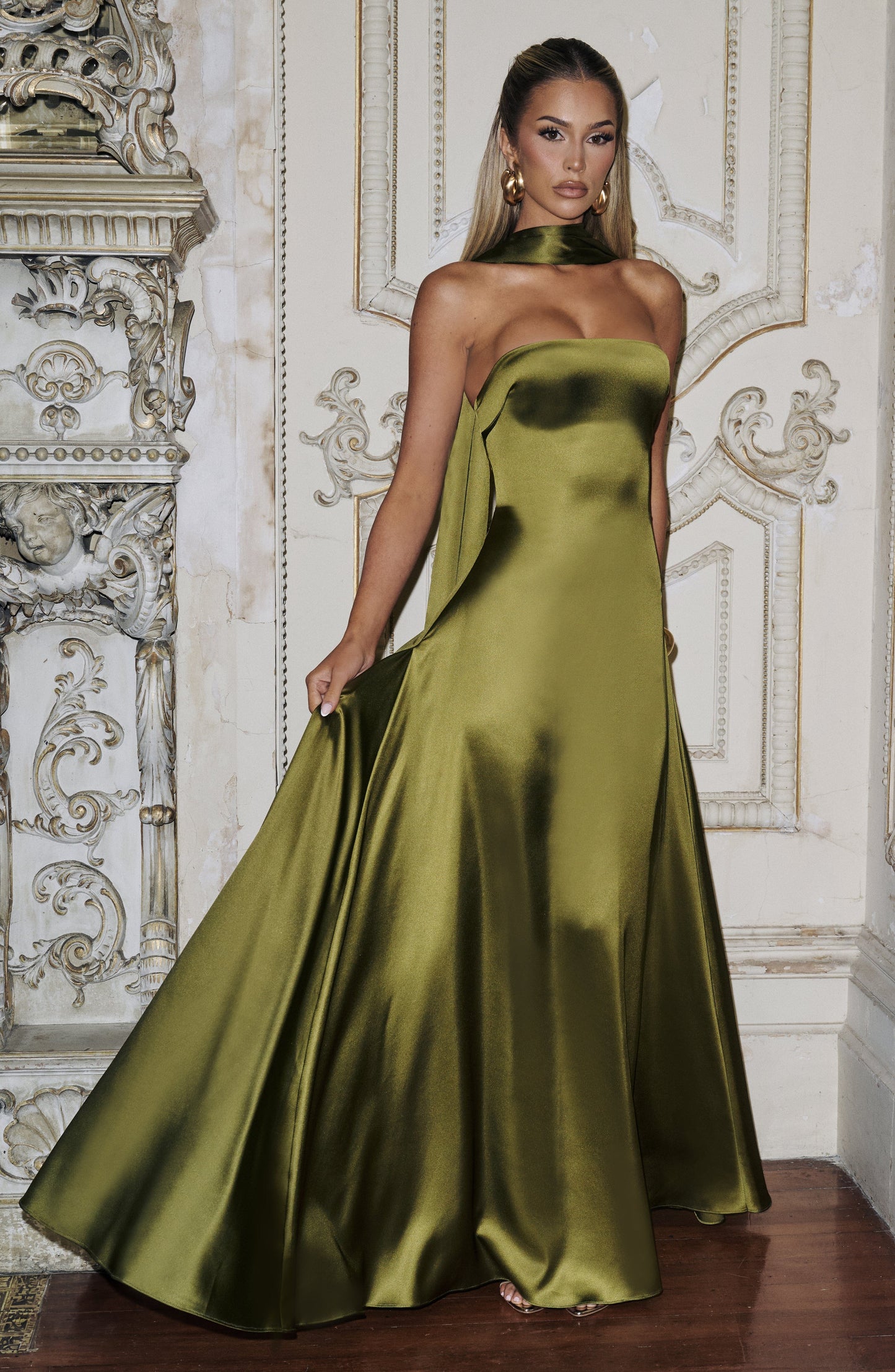 Morven Maxi Dress Deep Olive