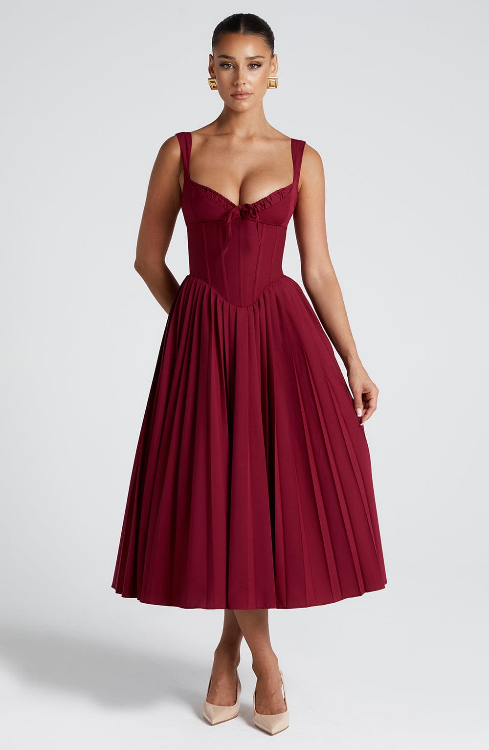 Natassia Midi Dress Berry