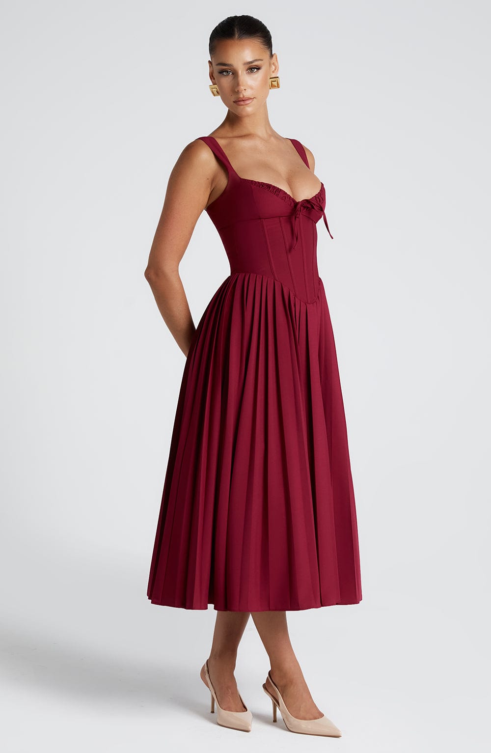 Natassia Midi Dress Berry