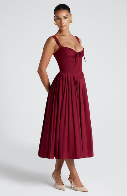 Natassia Midi Dress Berry
