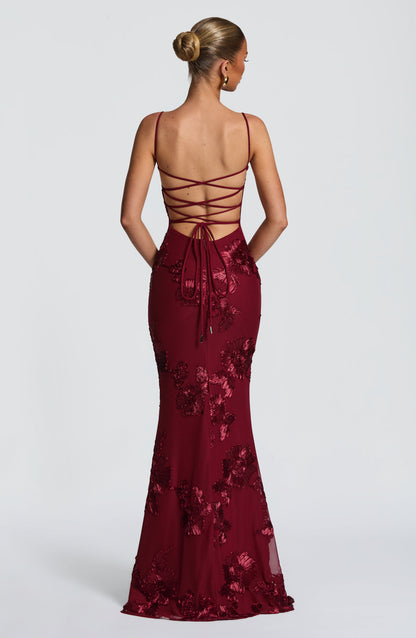 Nefertiti Maxi Dress Burgundy