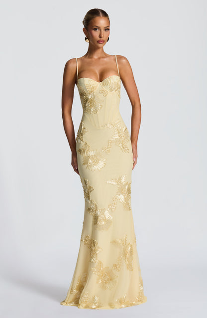 Nefertiti Maxi Dress Lemon