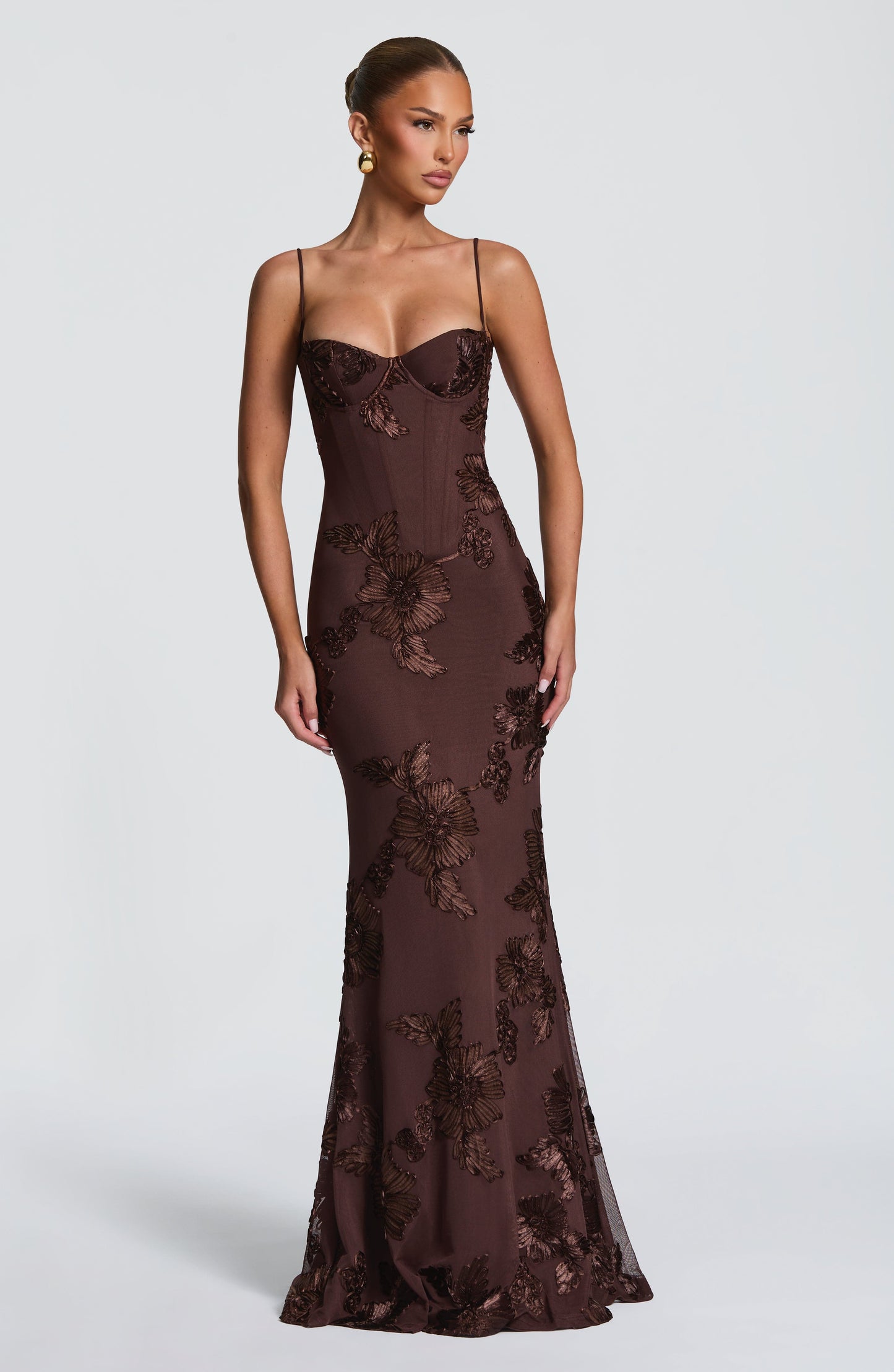Nefertiti Maxi Dress Plum Brown