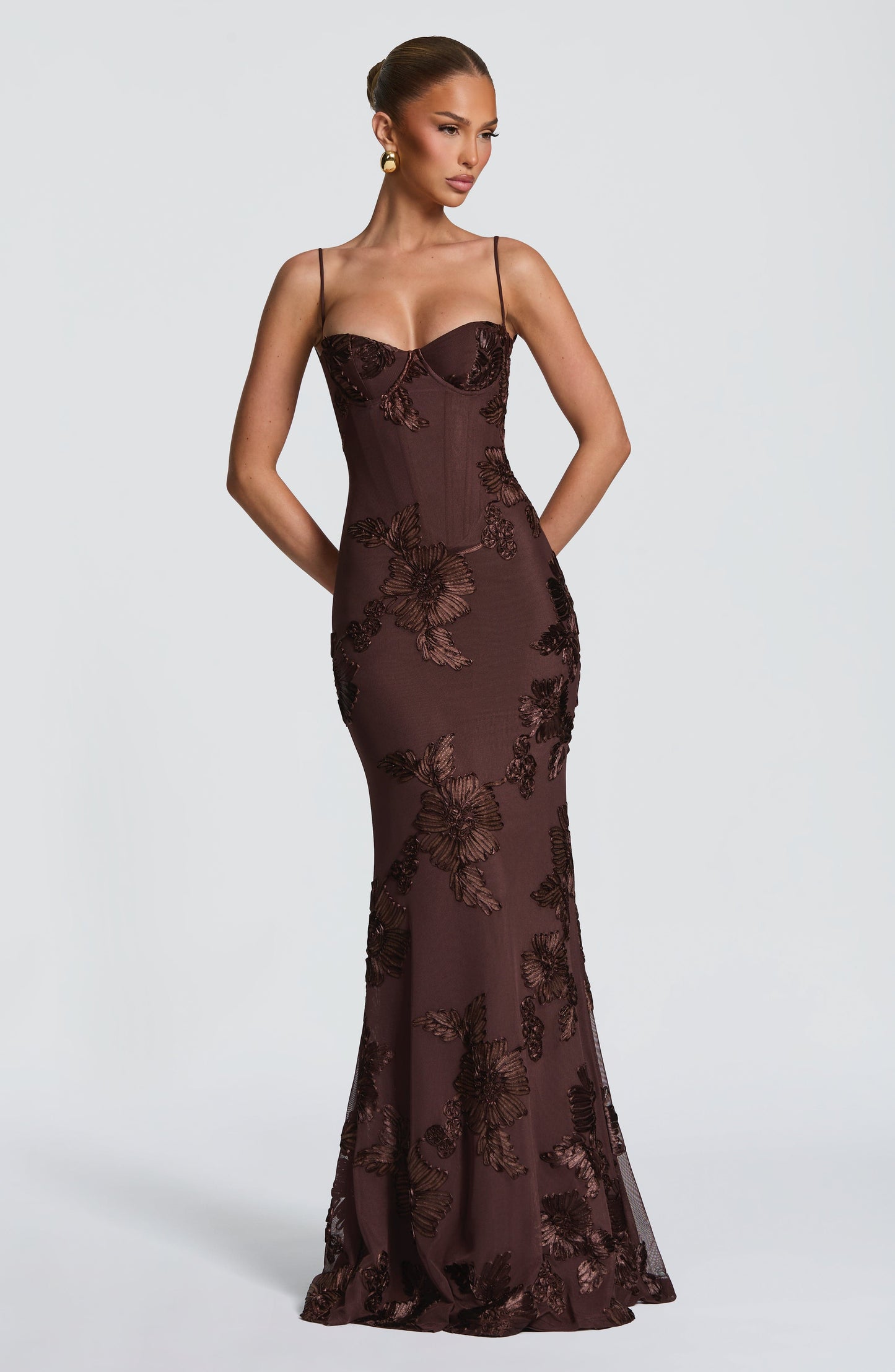 Nefertiti Maxi Dress Plum Brown
