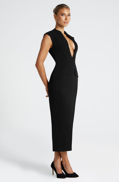 Nellie Midi Dress Black