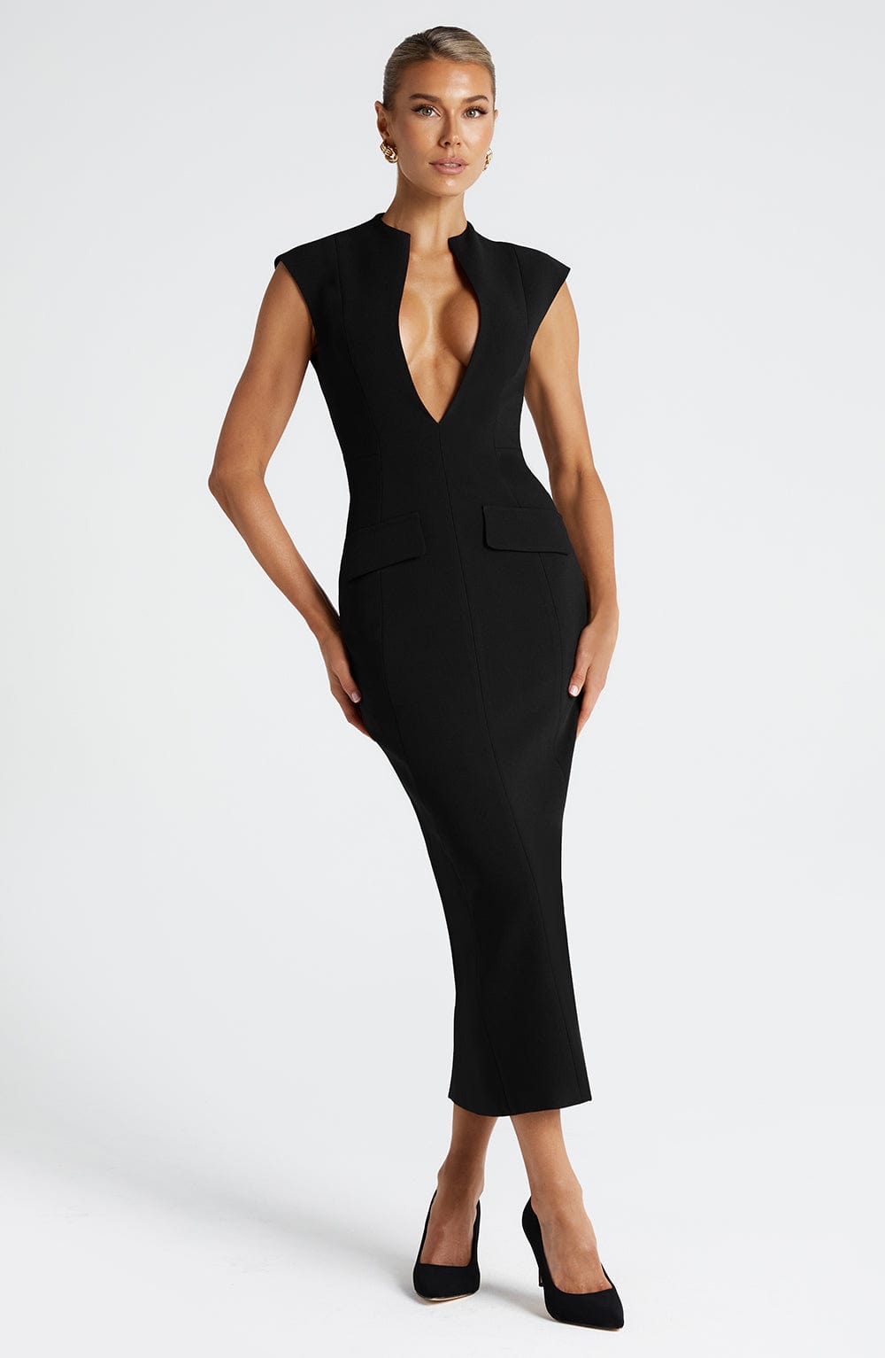 Nellie Midi Dress Black