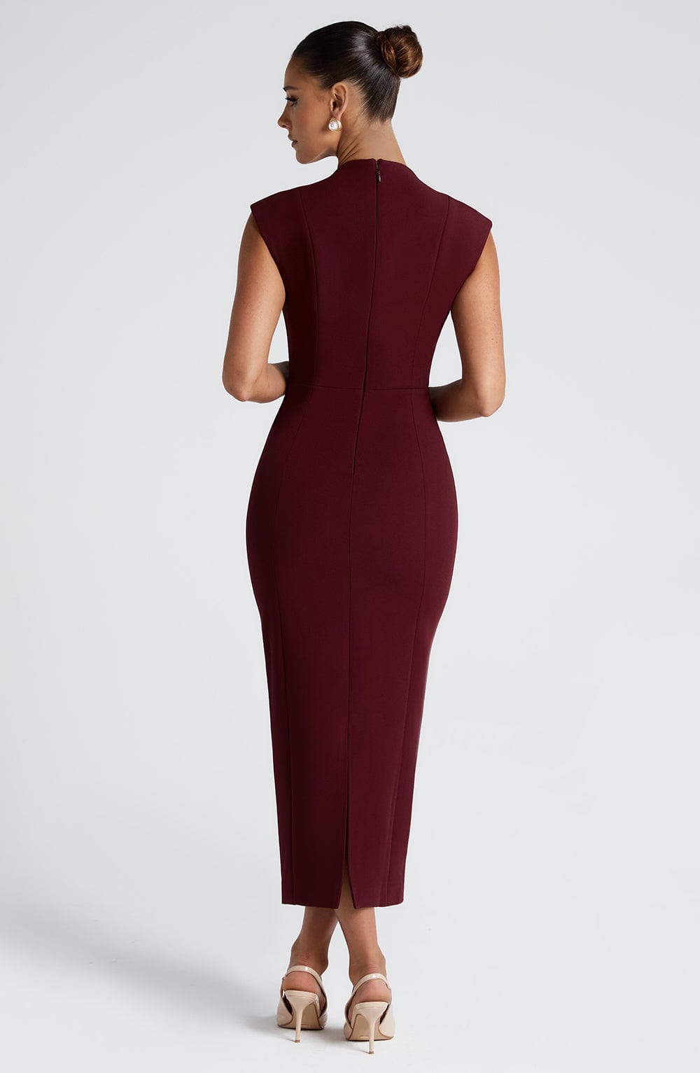 Nellie Midi Dress Cherry Lacquer