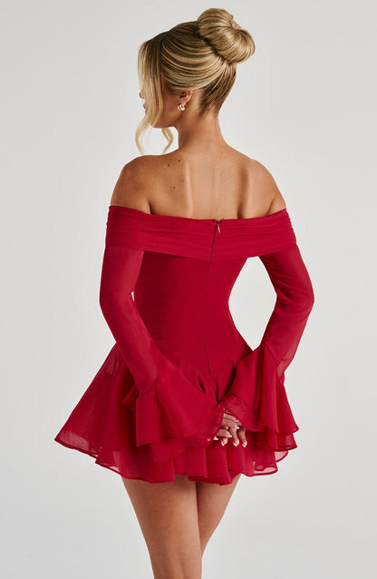 Nerissa Playsuit Red