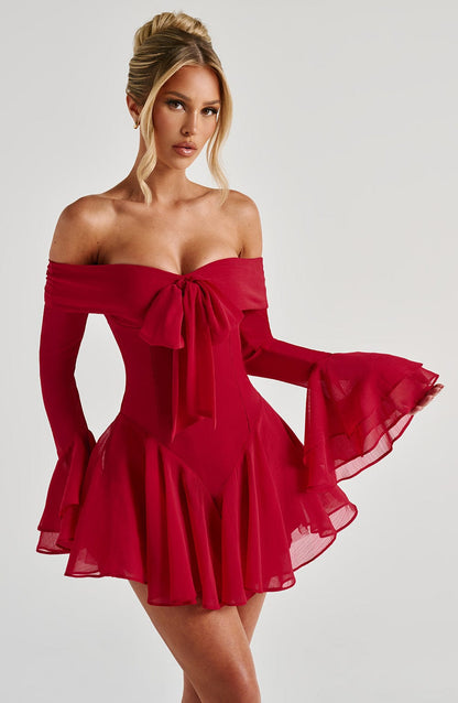 Nerissa Playsuit Red