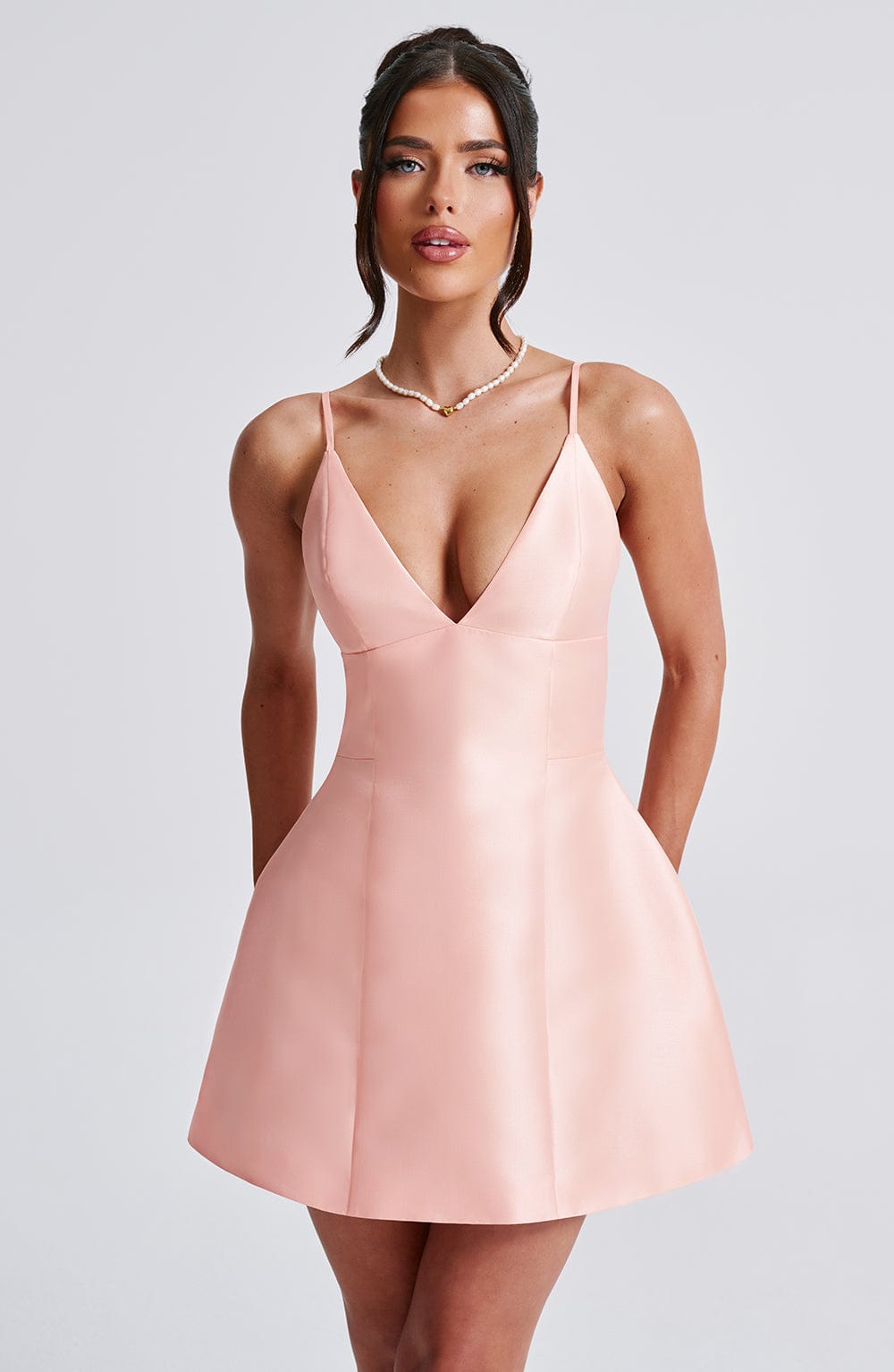 Nicole Mini Dress Peach
