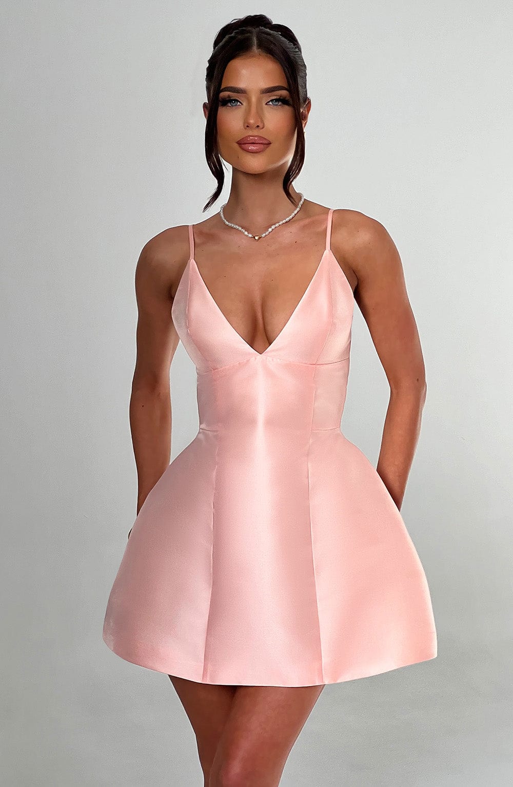 Nicole Mini Dress Peach