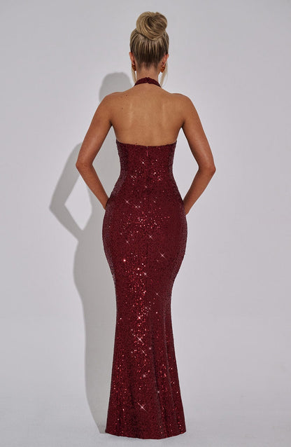 Odette Maxi Dress Wine