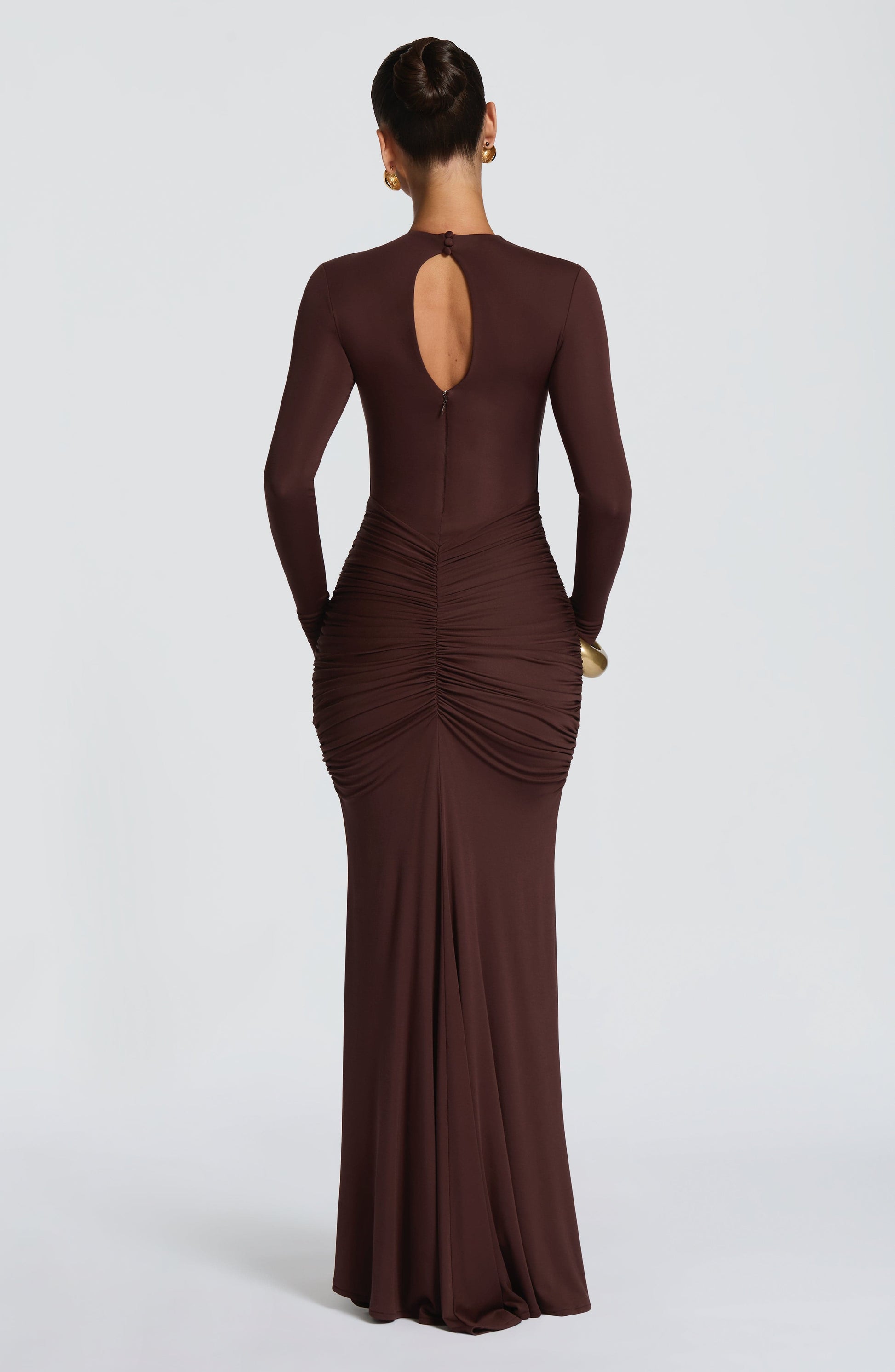 Oriane Maxi Dress Plum Brown
