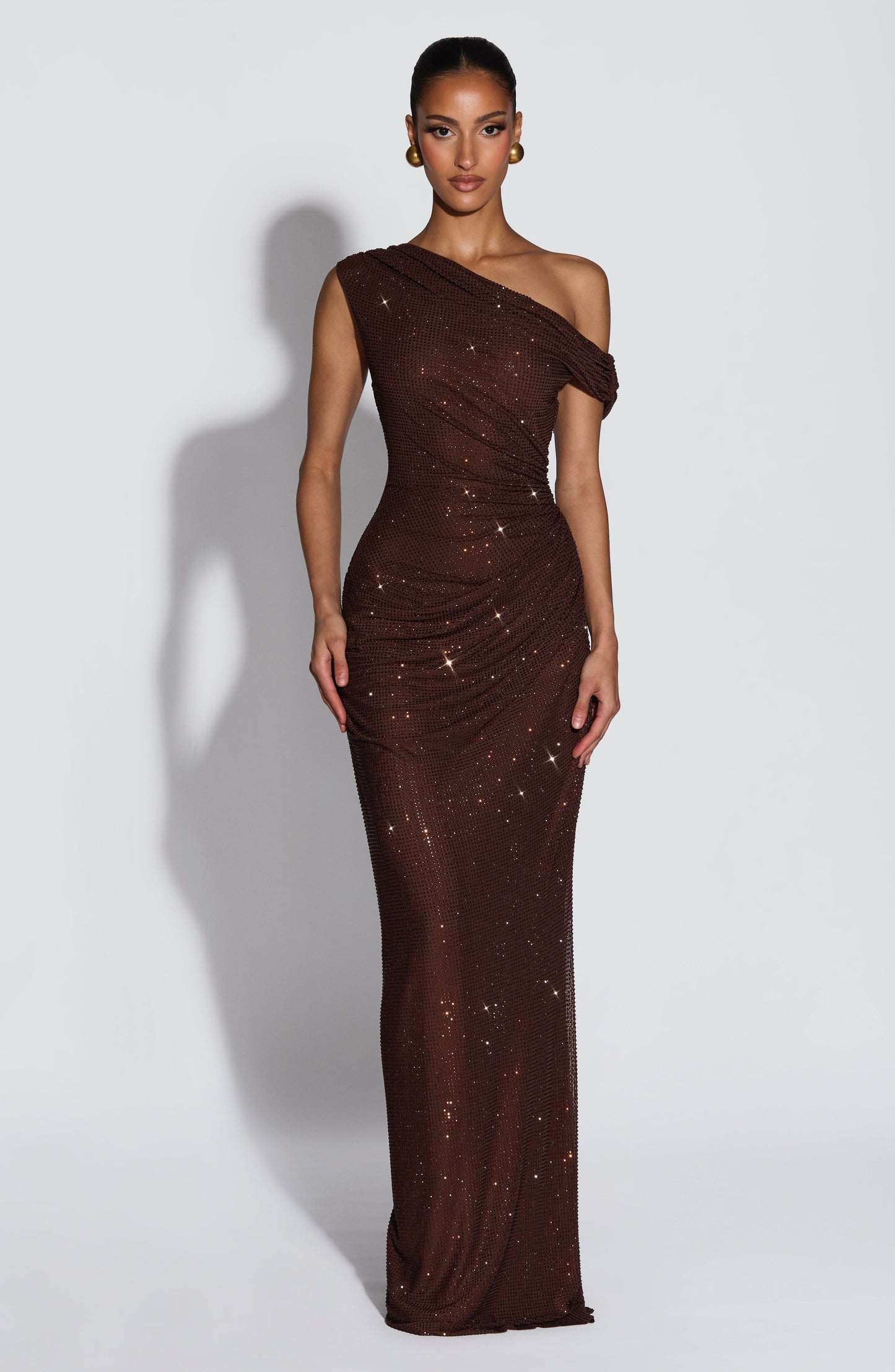 Ottilie Maxi Dress Plum Brown