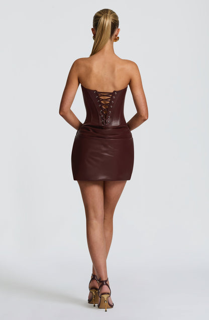 Palmer Mini Dress Burgundy