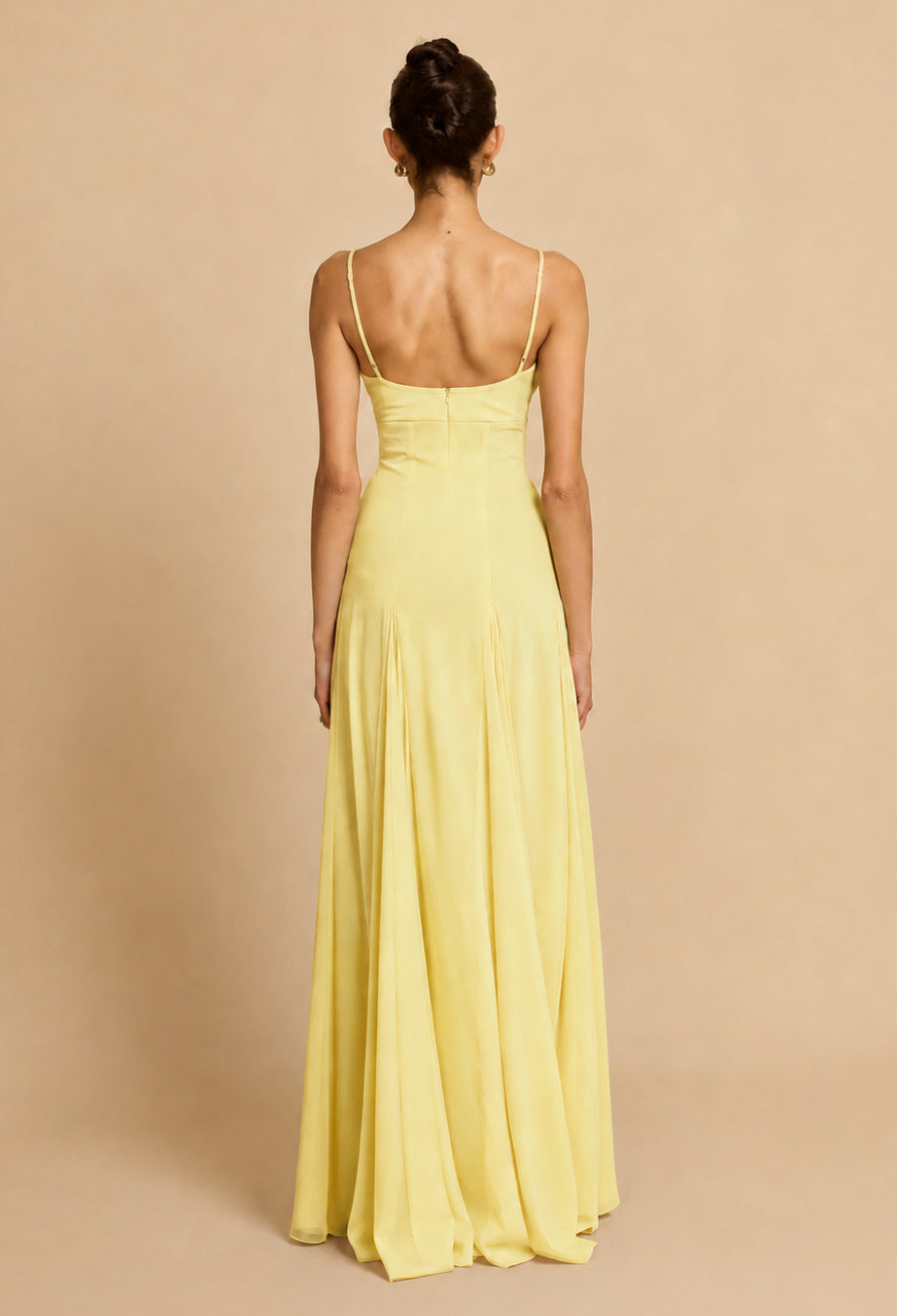 Paloma Butter Yellow Maxi Dress for Beach Wedding Guests
