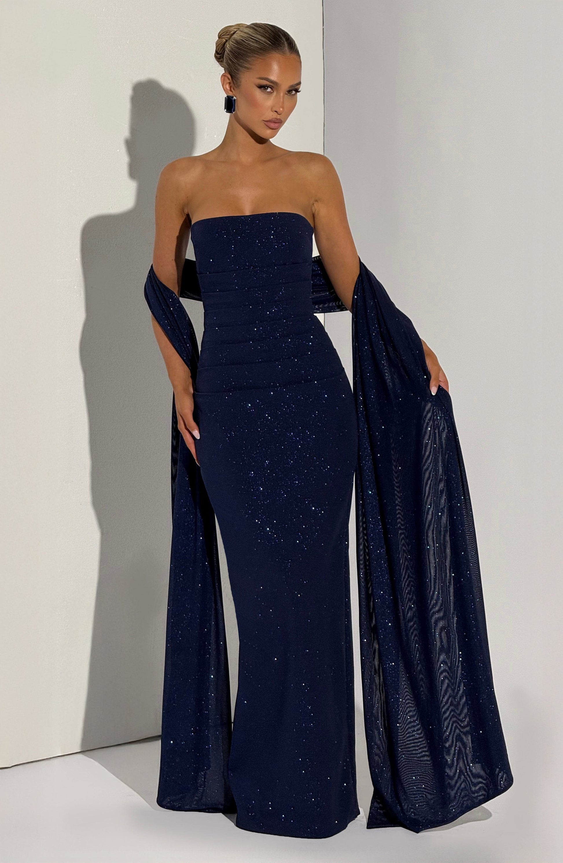 Pandra Maxi Dress Navy Sparkle