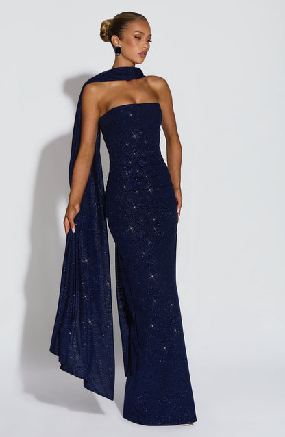 Pandra Maxi Dress Navy Sparkle