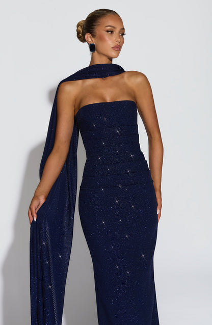 Pandra Maxi Dress Navy Sparkle