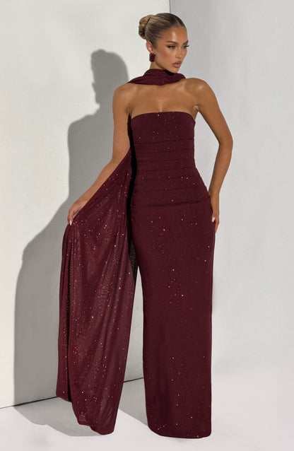 Pandra Maxi Dress Wine Sparkle