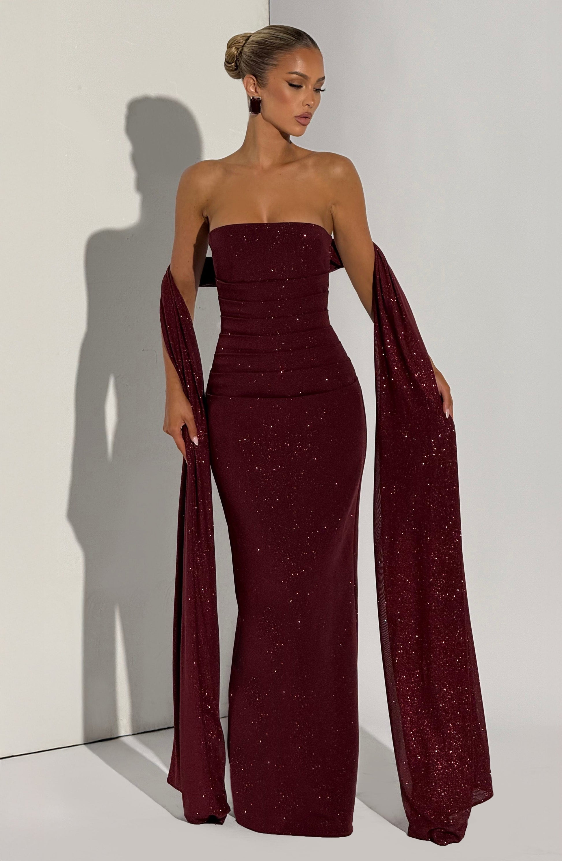 Pandra Maxi Dress Wine Sparkle