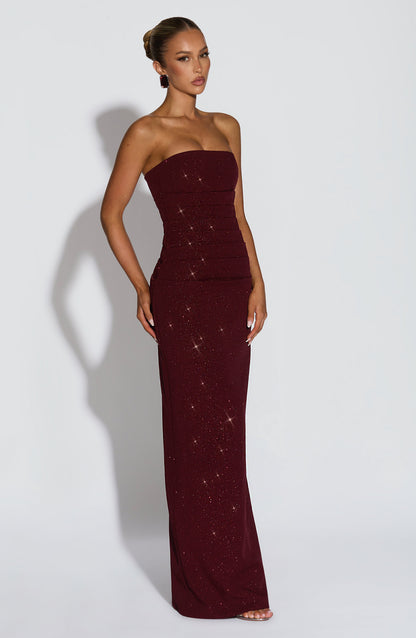 Pandra Maxi Dress Wine Sparkle
