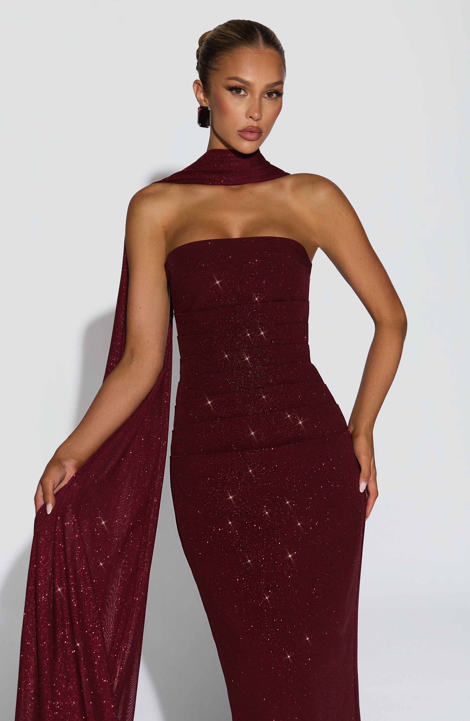 Pandra Maxi Dress Wine Sparkle