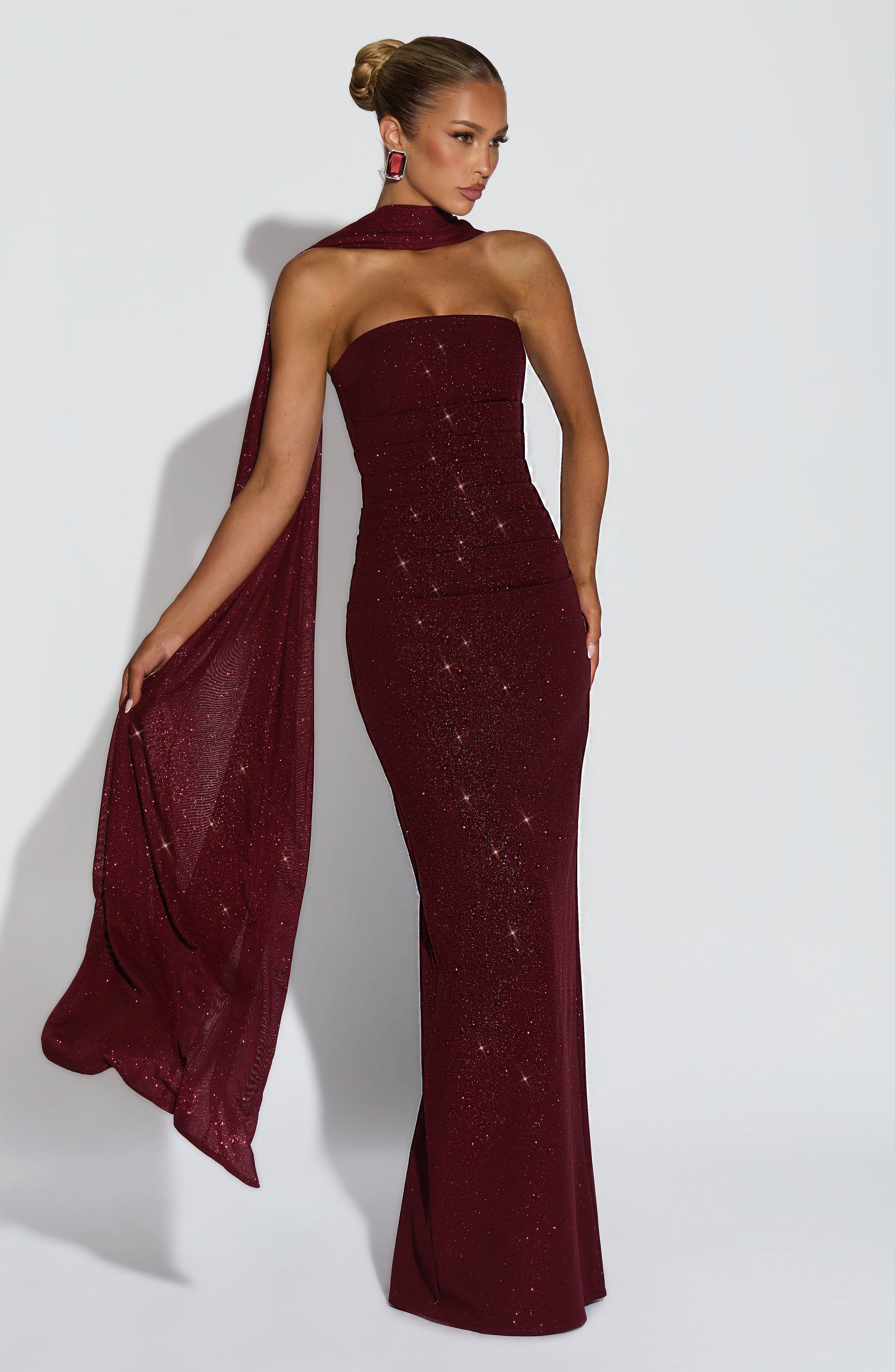 Pandra Maxi Dress Wine Sparkle