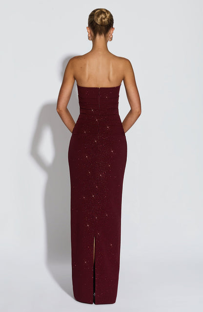 Pandra Maxi Dress Wine Sparkle