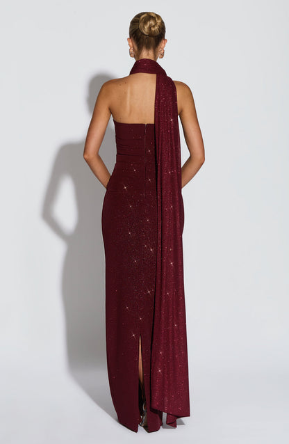 Pandra Maxi Dress Wine Sparkle