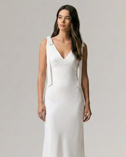 Parina Midi Dress White