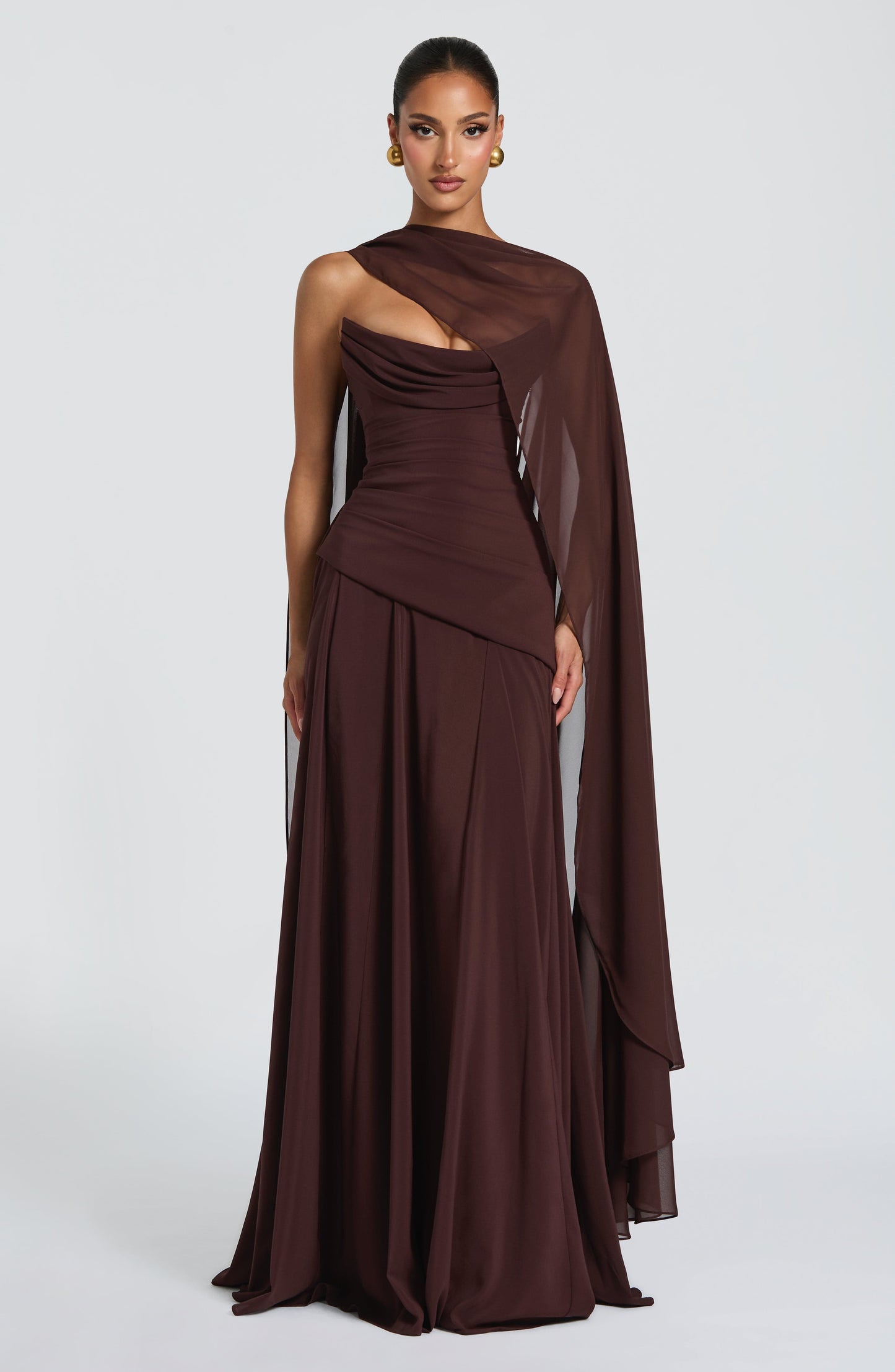 Patricia Maxi Dress Plum Brown