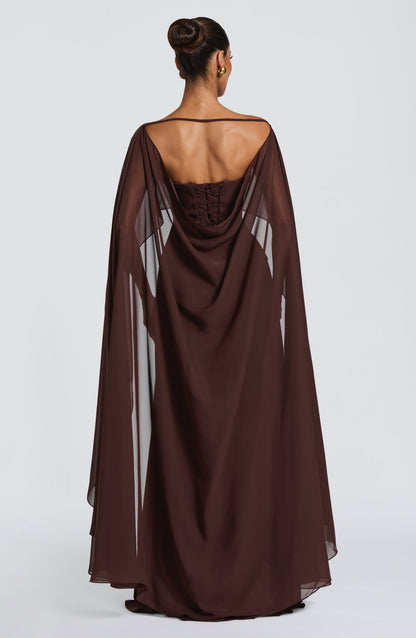Patricia Maxi Dress Plum Brown