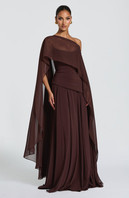 Patricia Maxi Dress Plum Brown