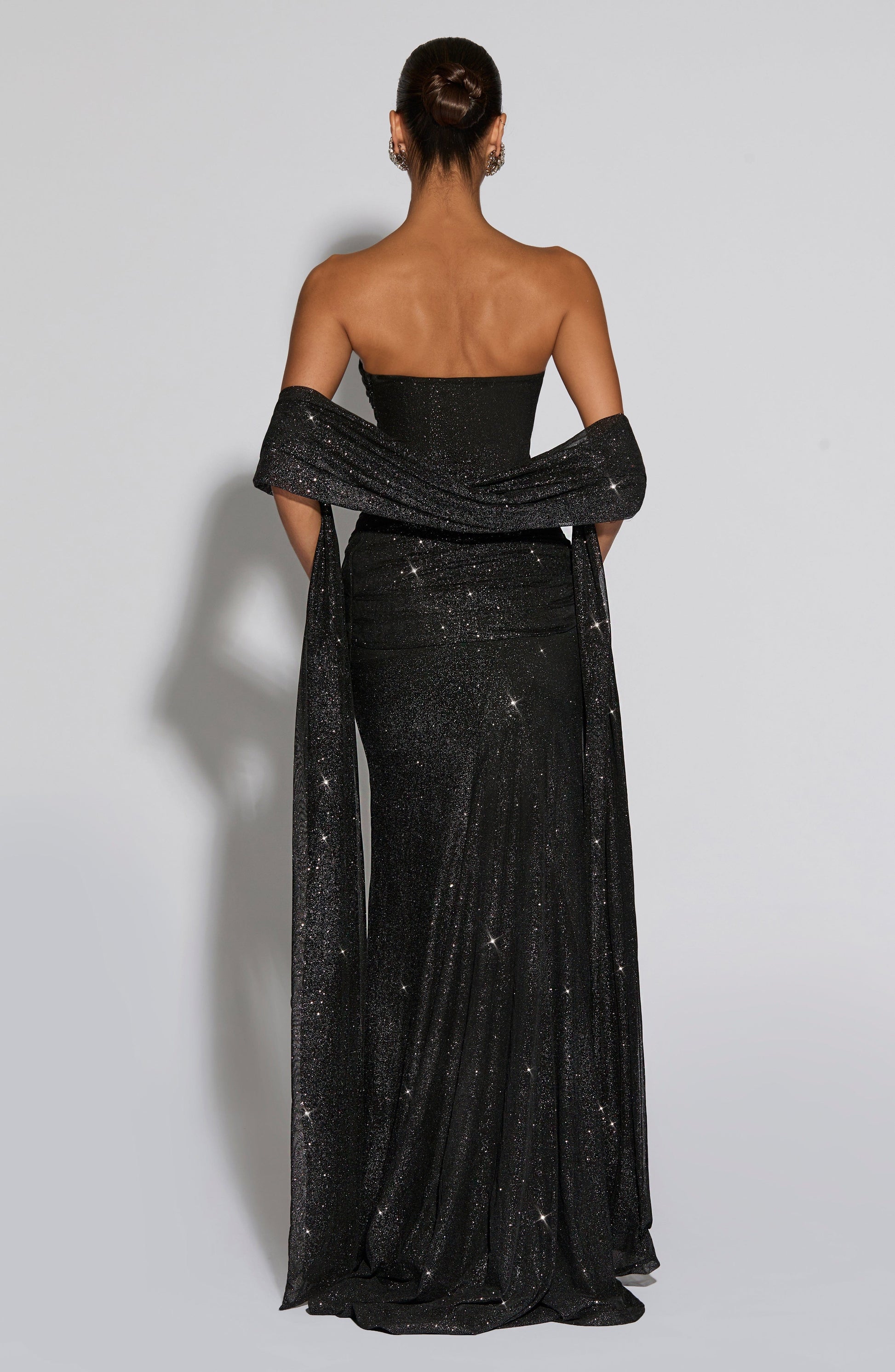 Paula Maxi Dress Black Sparkle