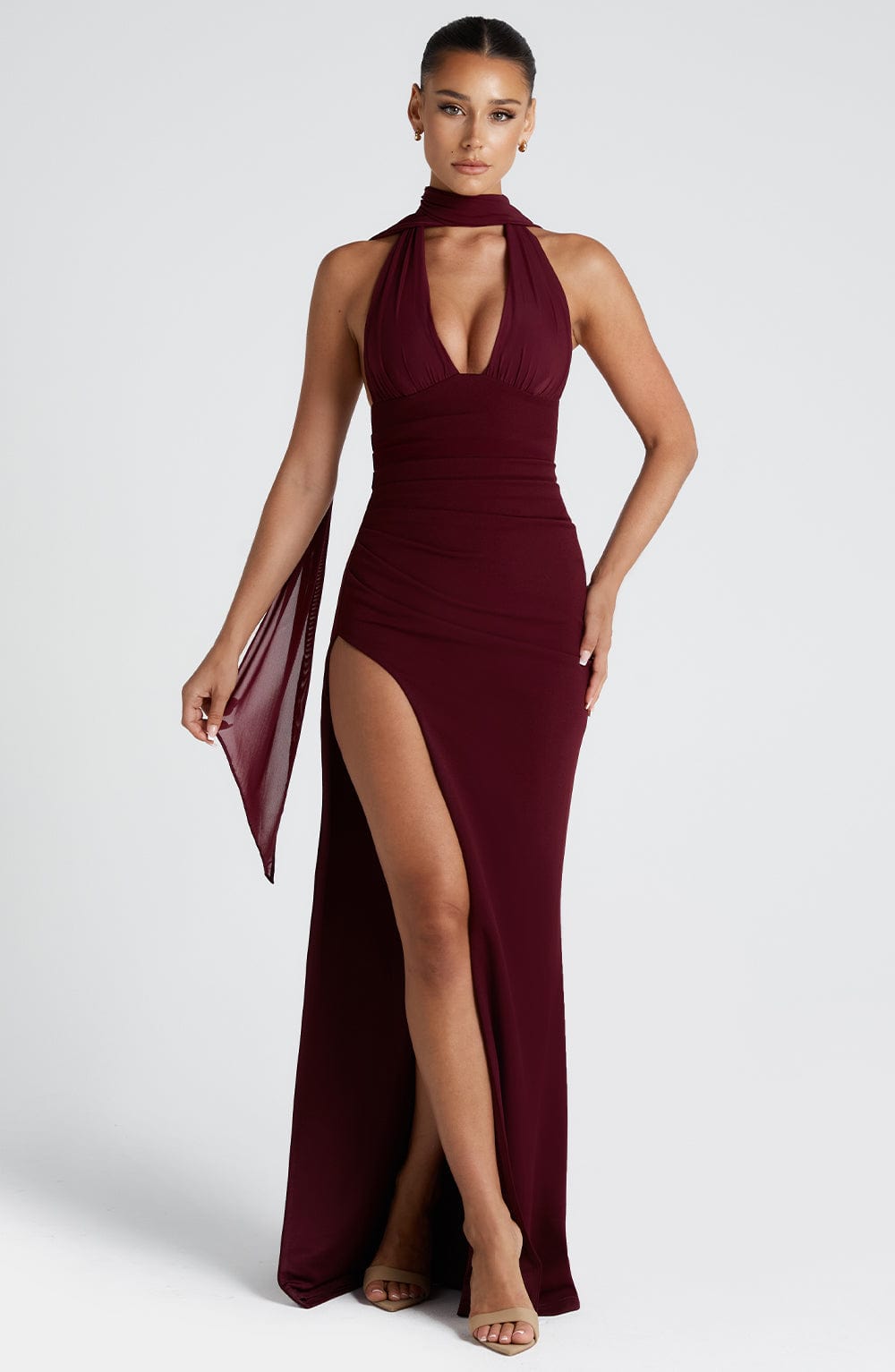 Paulina Maxi Dress Cherry Lacquer