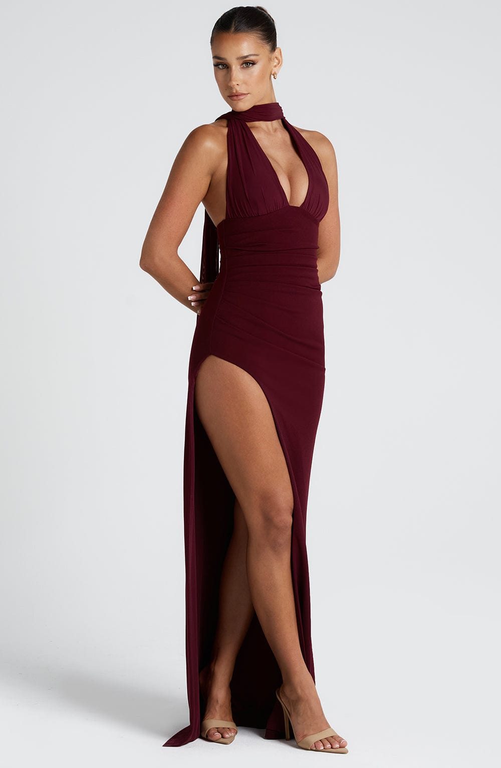 Paulina Maxi Dress Cherry Lacquer