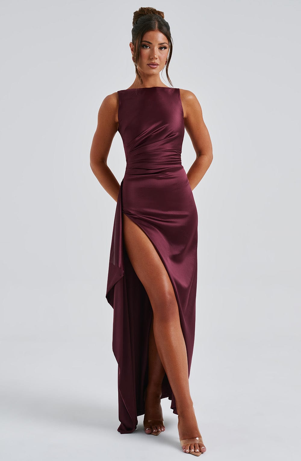 Peggy Maxi Dress Cherry Lacquer