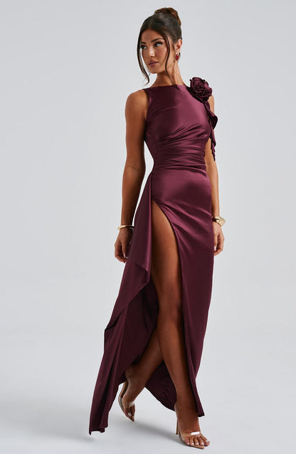 Peggy Maxi Dress Cherry Lacquer